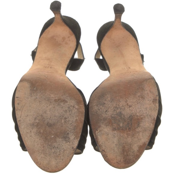 Manolo Blahnik Suede Slingback Heels - Picture 4 of 4